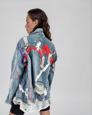 'Splatter World' Denim Jacket