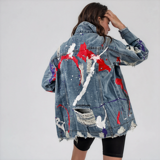 'Splatter World' Denim Jacket
