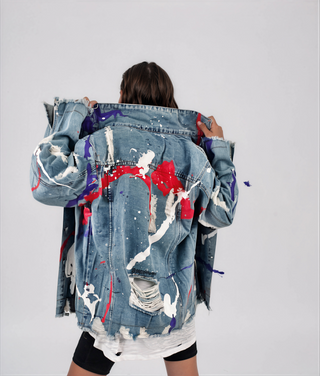 'Splatter World' Denim Jacket