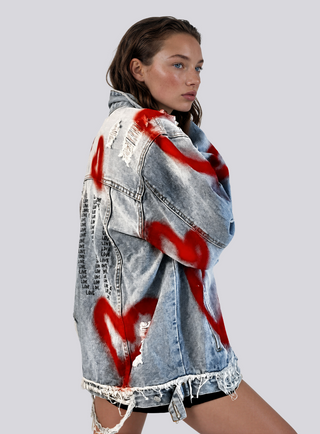 'You Are Love' Denim Jacket