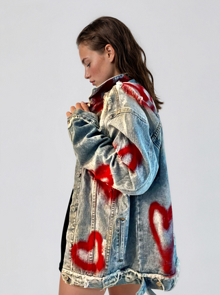 'You Are Love' Denim Jacket