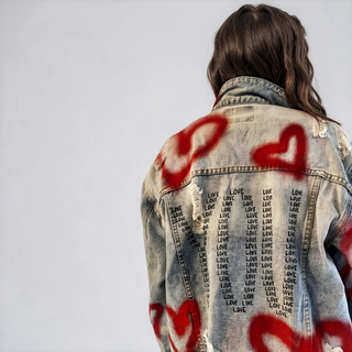 'You Are Love' Denim Jacket