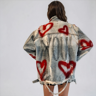 'You Are Love' Denim Jacket