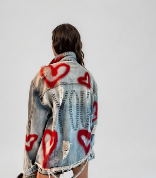 'You Are Love' Denim Jacket