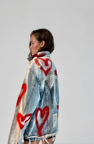 'You Are Love' Denim Jacket