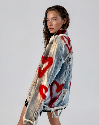 'You Are Love' Denim Jacket