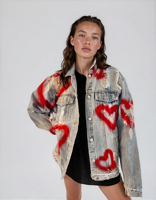 'You Are Love' Denim Jacket