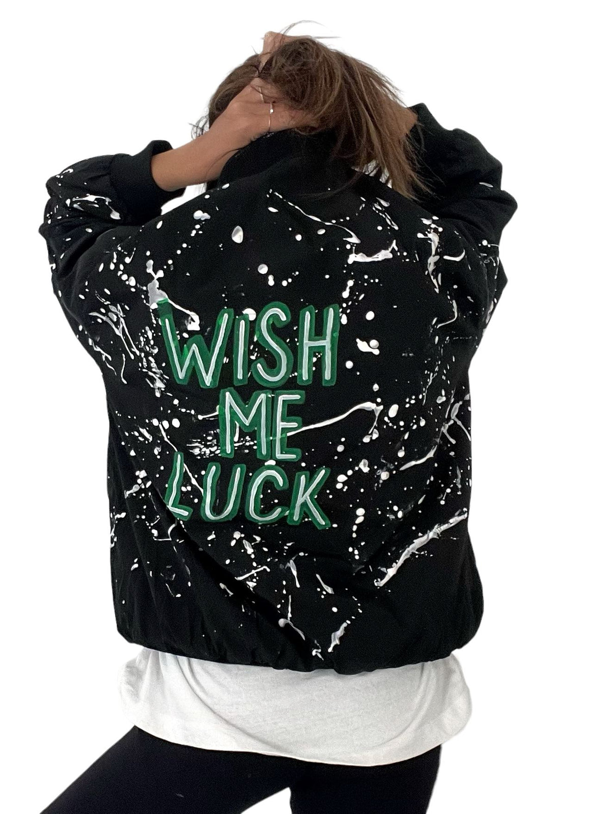 'My Lucky Jacket' Painted Bomber