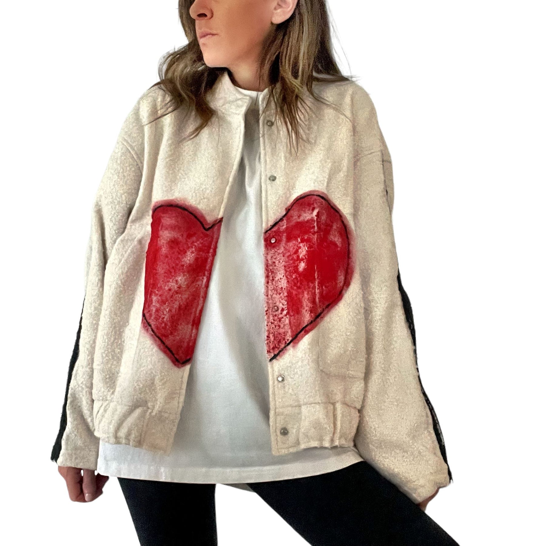 'Kind Heart' Painted Jacket