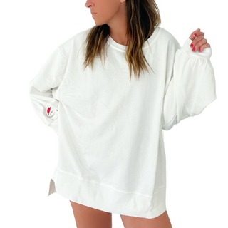 'Q of Hearts' Painted Sweatshirt