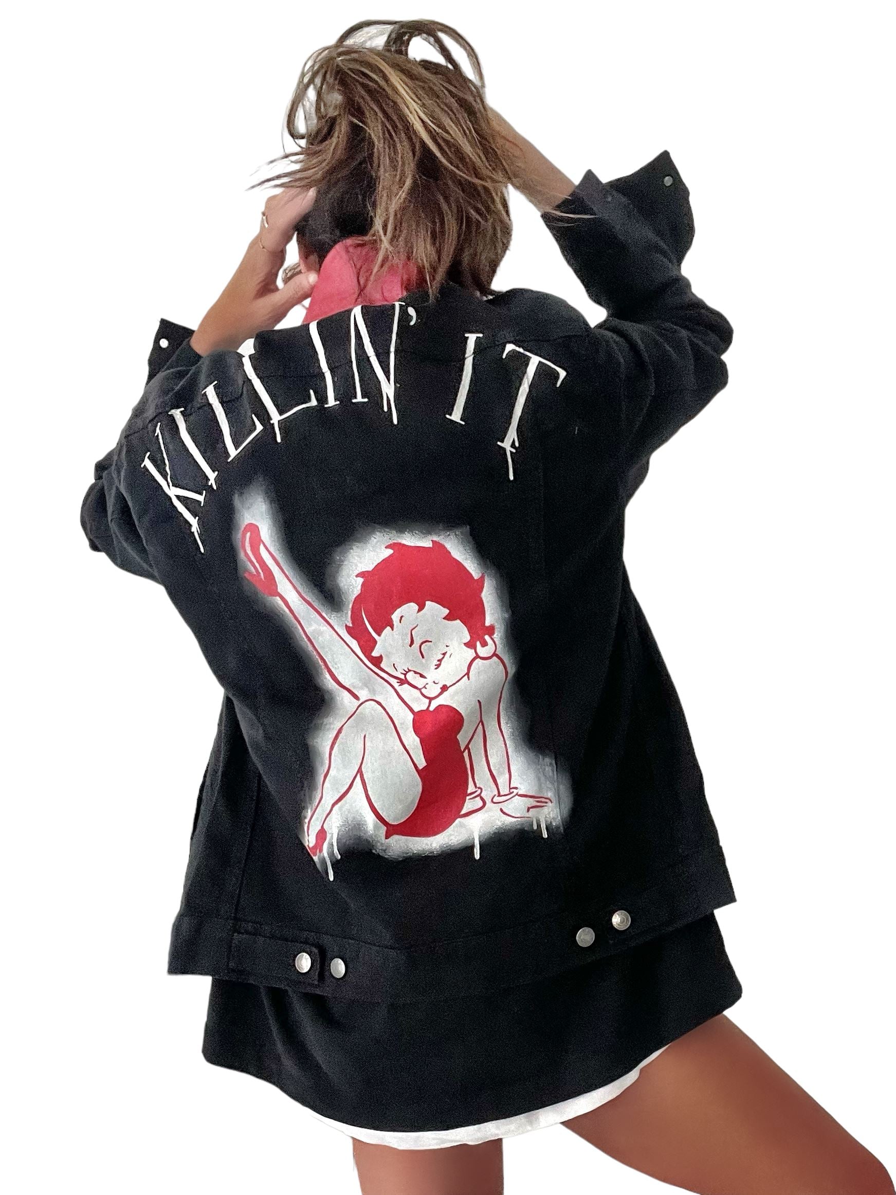 'Betty Boop x W+G' Denim Jacket