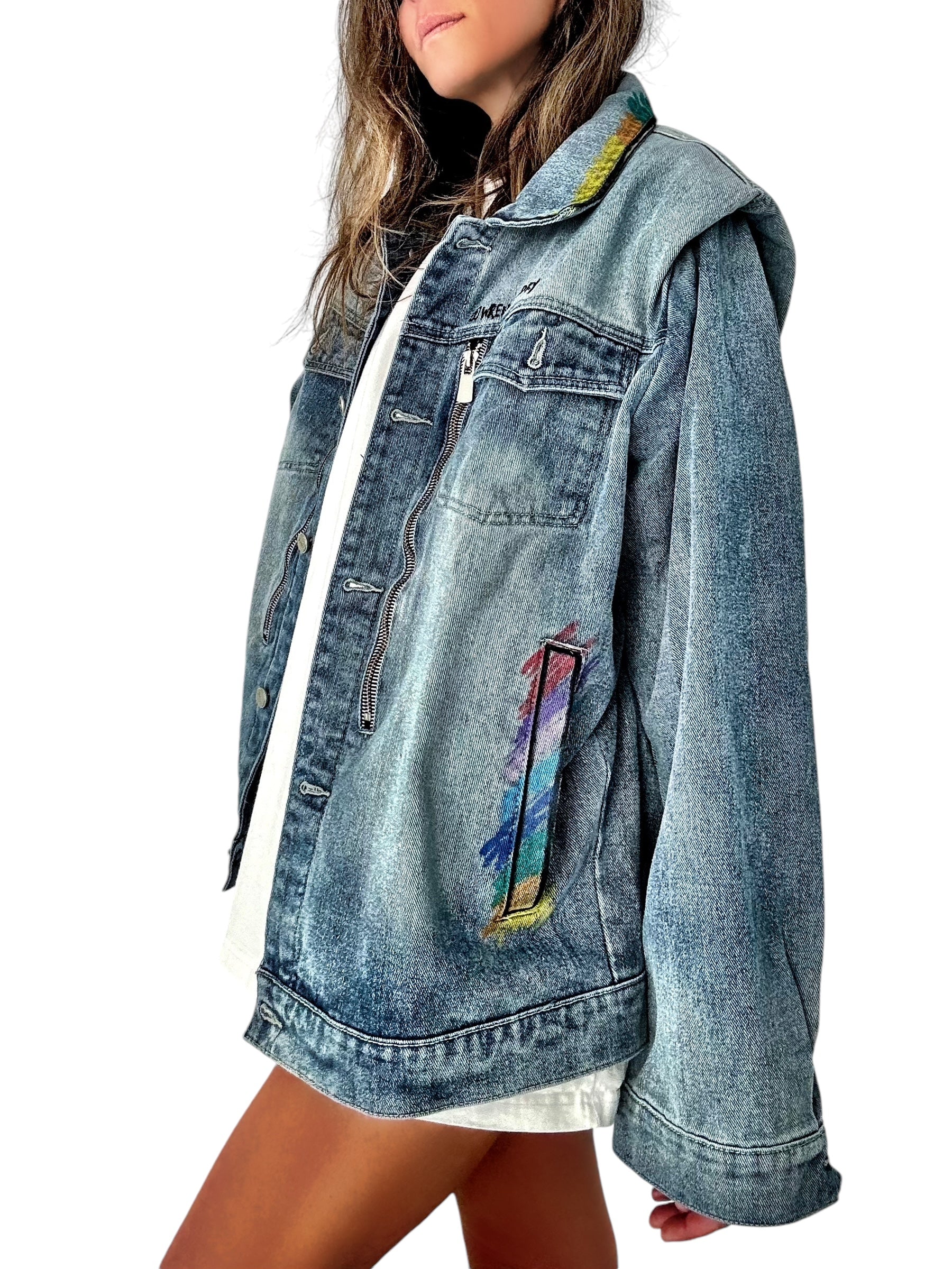 【DEARMINE】Dear Denim Coloring Jacket 2nd Ave' Personalized Denim Jacket