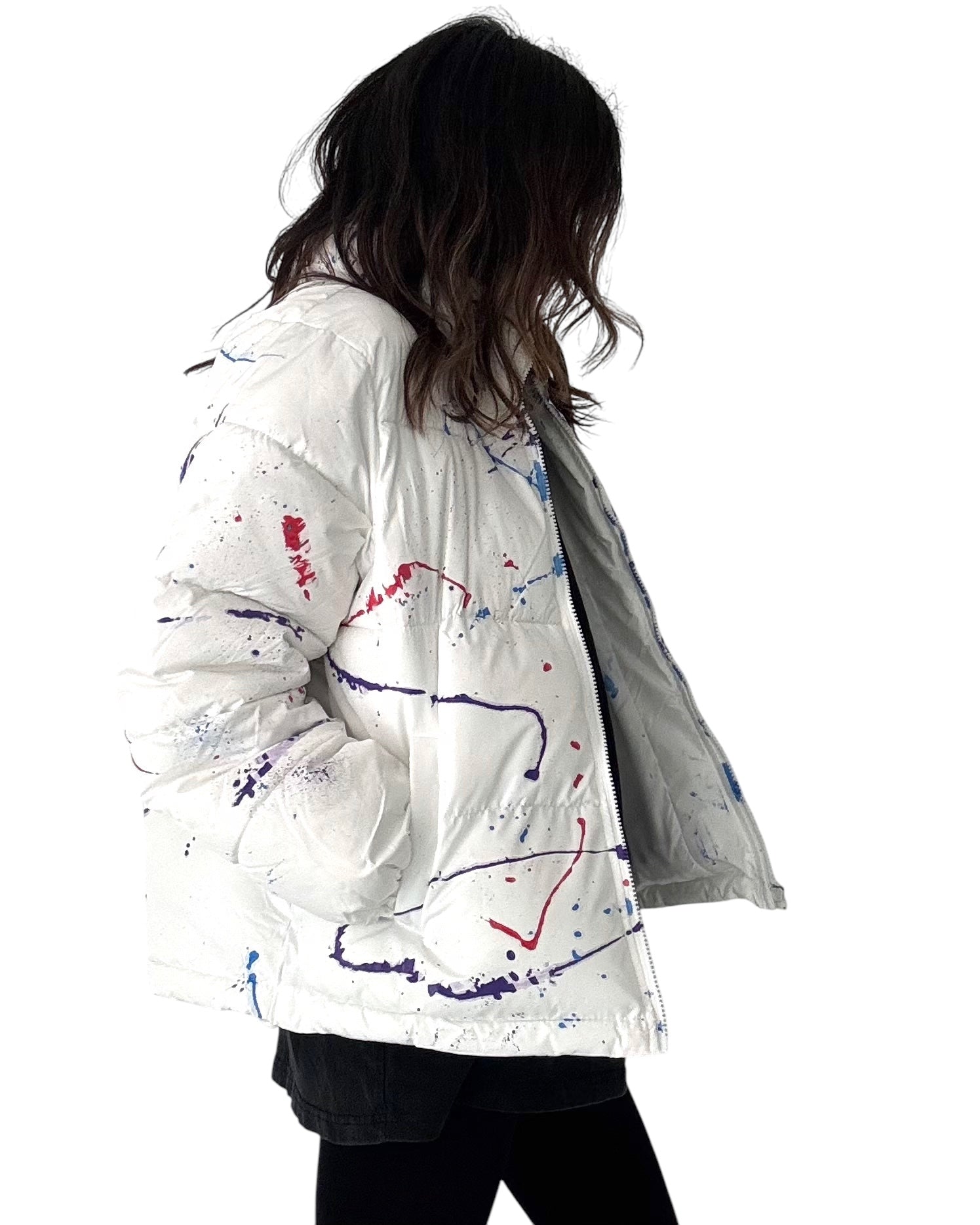 'Hot Mess' Painted Lightweight Puffer