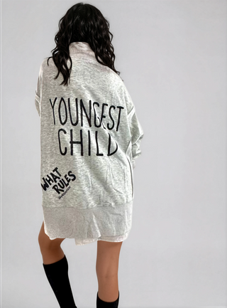 'The Youngest' Painted Quarter Zip