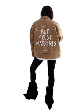 'But First, Martinis' Painted Coat