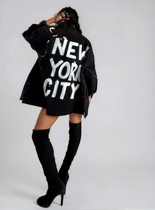 'NYC' Painted Jacket