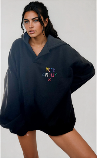 'More Amour' Painted Hoodie