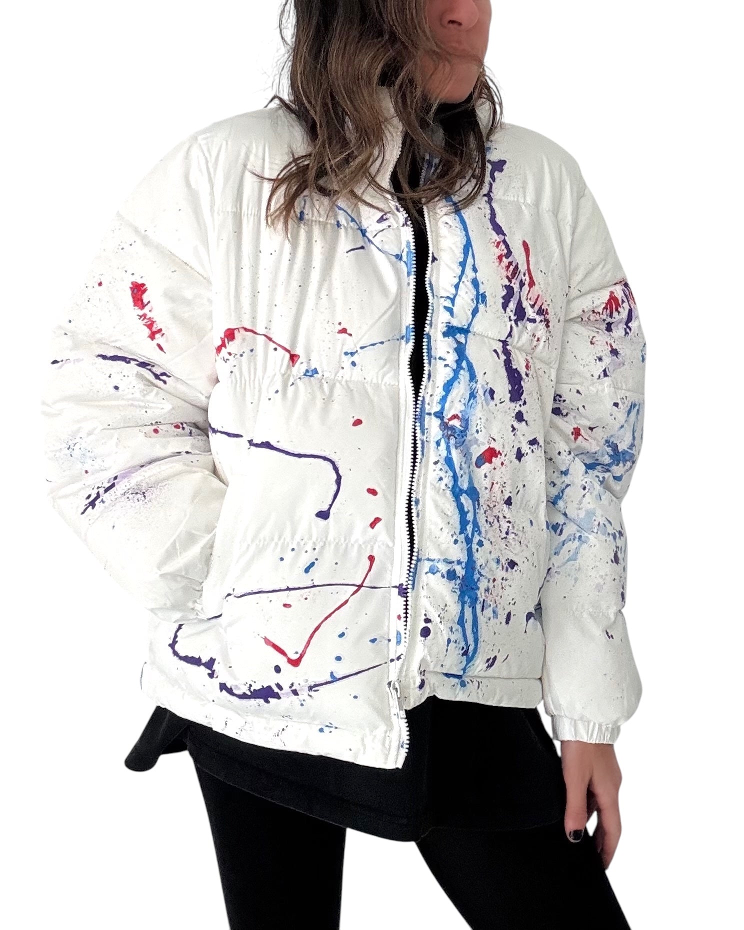 'Hot Mess' Painted Lightweight Puffer