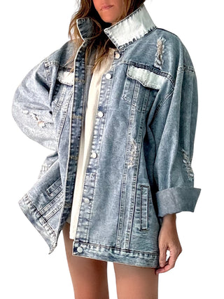 'Martini Love' Painted Denim Jacket