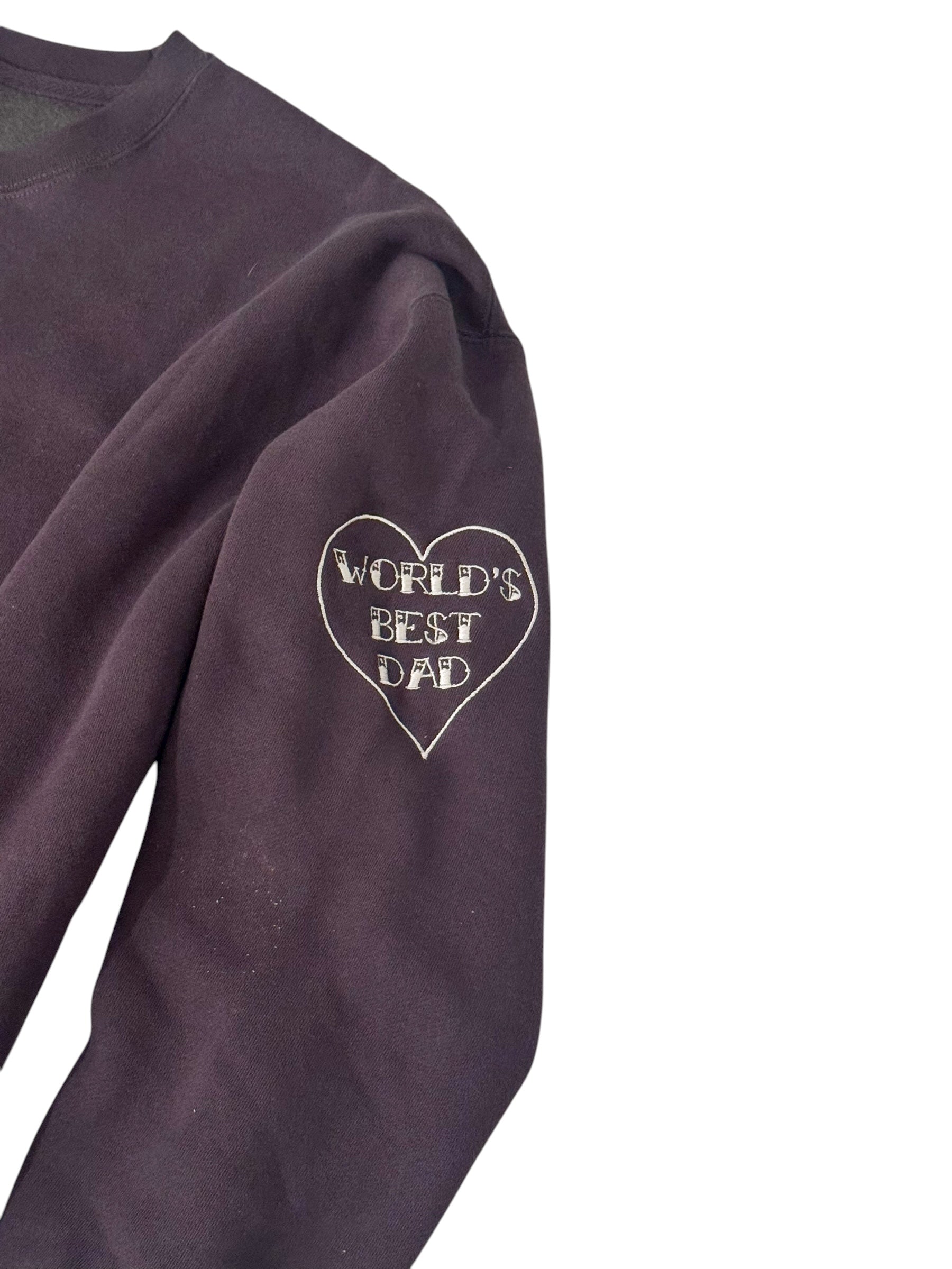 'Worlds Best Dad' Embroidered Crewneck