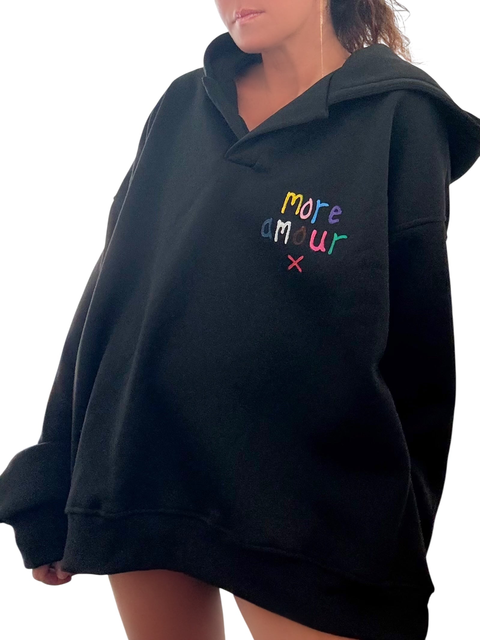 'More Amour' Painted Hoodie