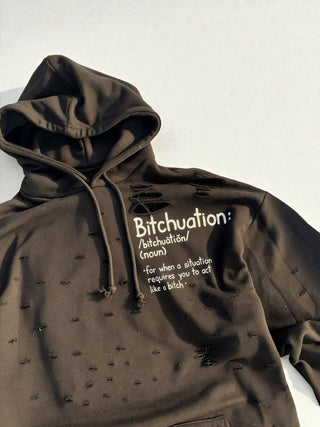 'B*tchuation' Painted Hoodie
