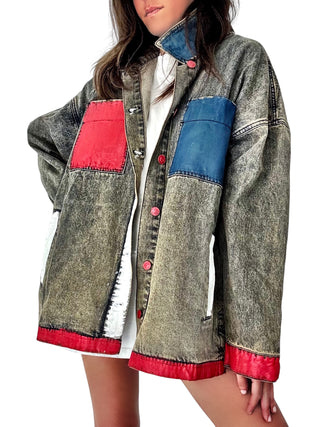 'Patchwork & Peace' Painted Jacket