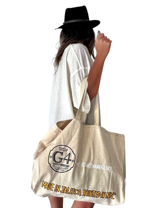 'From NYC to Jalisco' Painted Tote