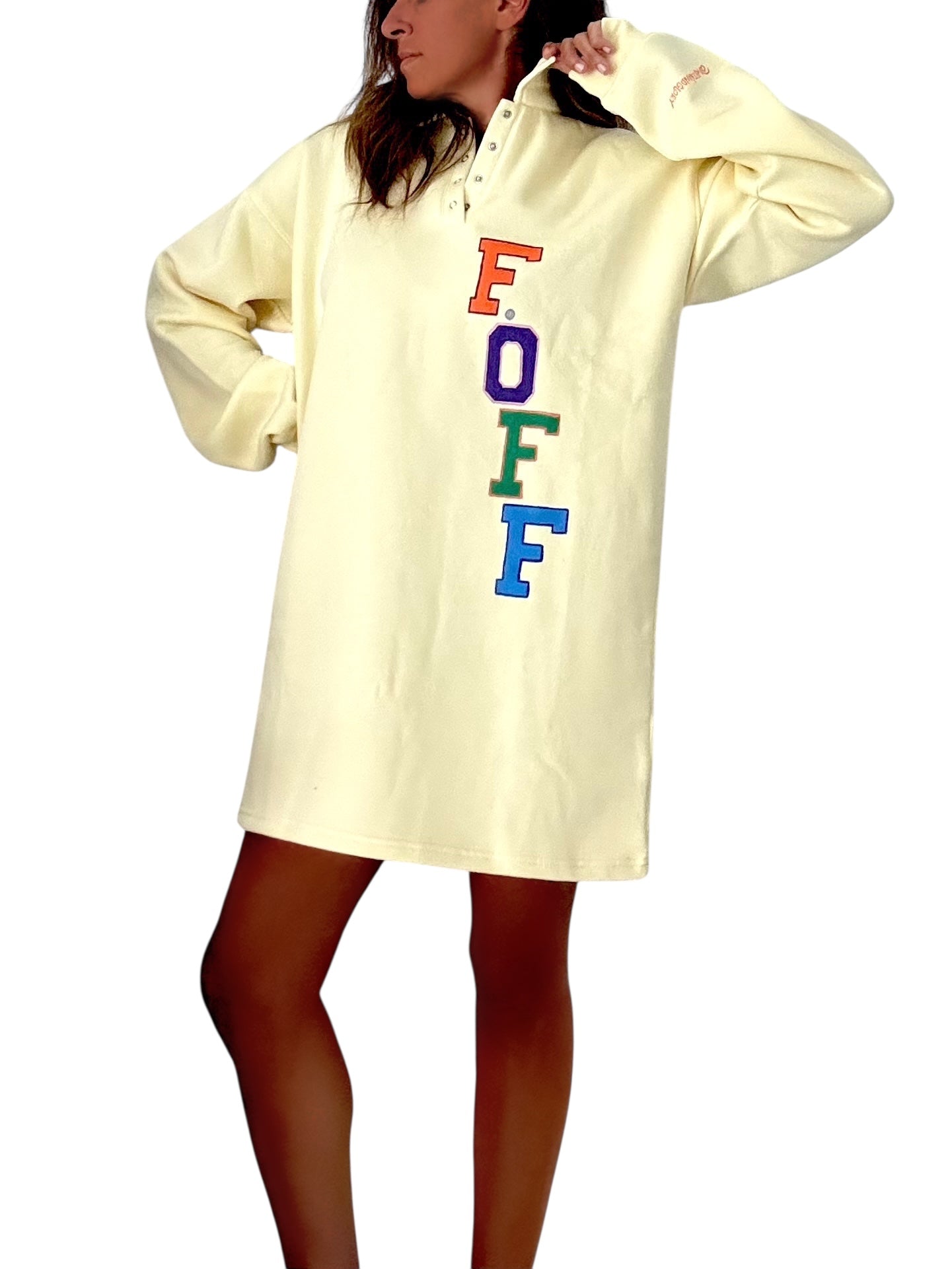 'F Off' Painted Rugby Dress