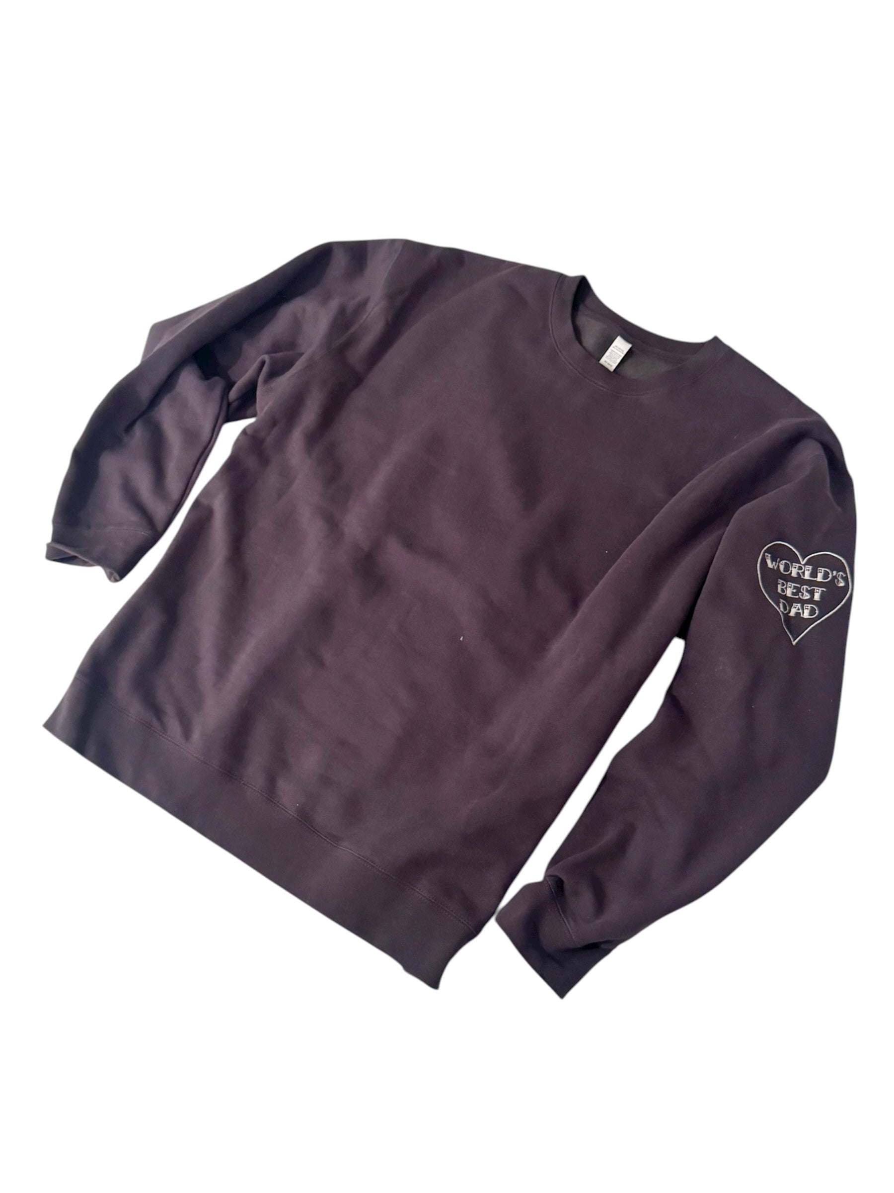 'Worlds Best Dad' Embroidered Crewneck