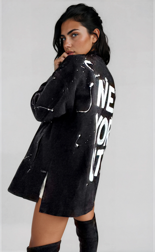'NYC' Painted Jacket