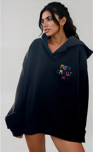 'More Amour' Painted Hoodie