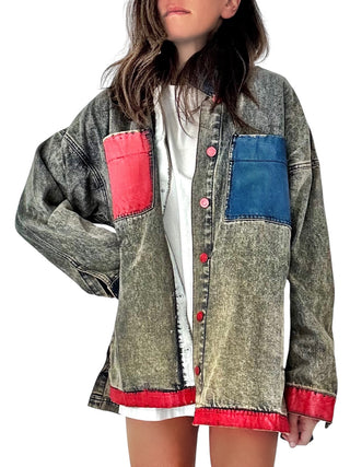 'Patchwork & Peace' Painted Jacket