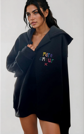 'More Amour' Painted Hoodie