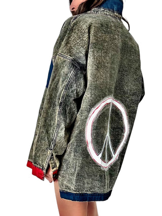 'Patchwork & Peace' Painted Jacket