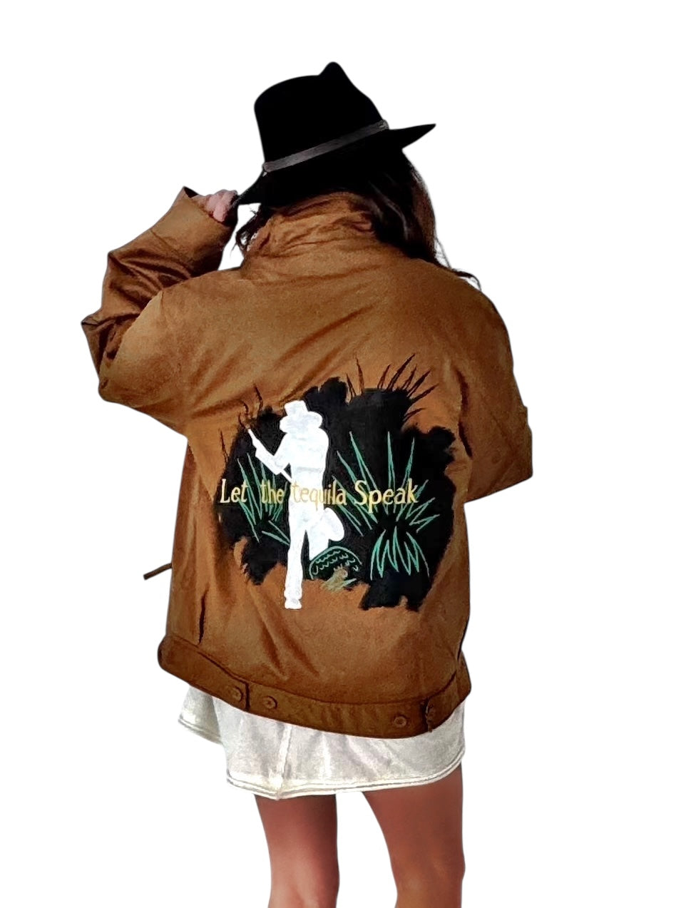 'Tequila Speaks' Painted Jacket