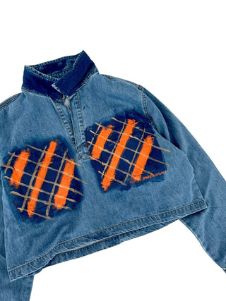 'Plaid & Denim' Collared Shirt