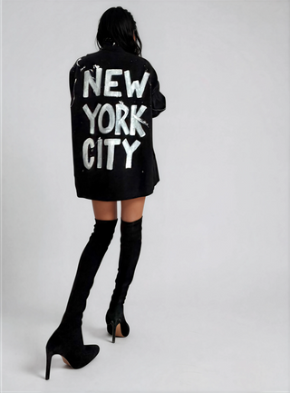 'NYC' Painted Jacket
