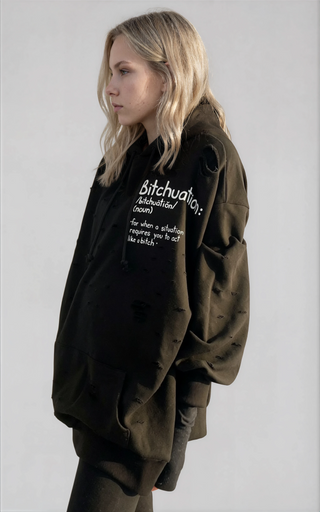 'B*tchuation' Painted Hoodie