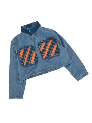 'Plaid & Denim' Collared Shirt