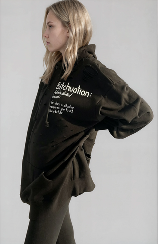 'B*tchuation' Painted Hoodie