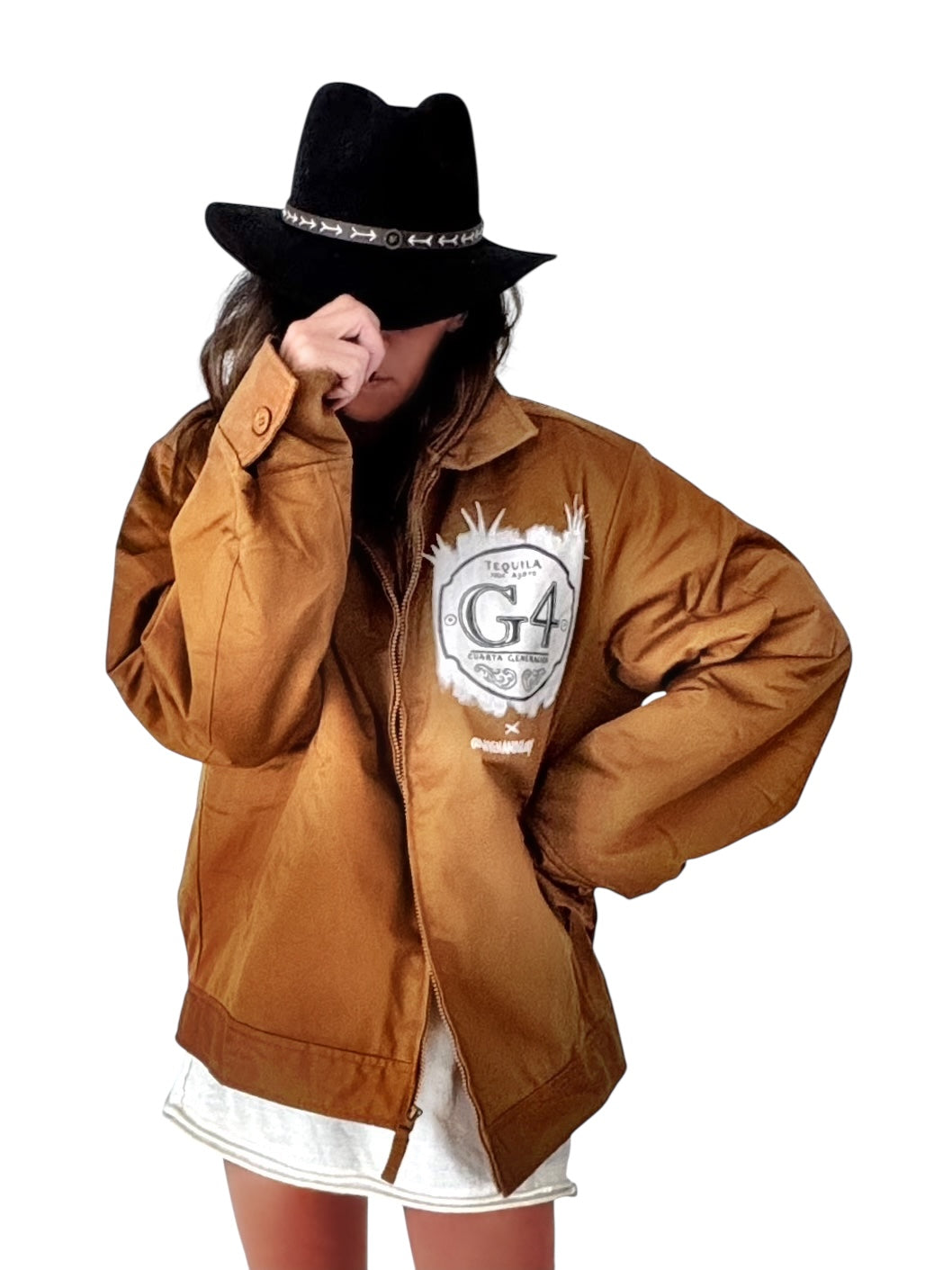 'Tequila Speaks' Painted Jacket