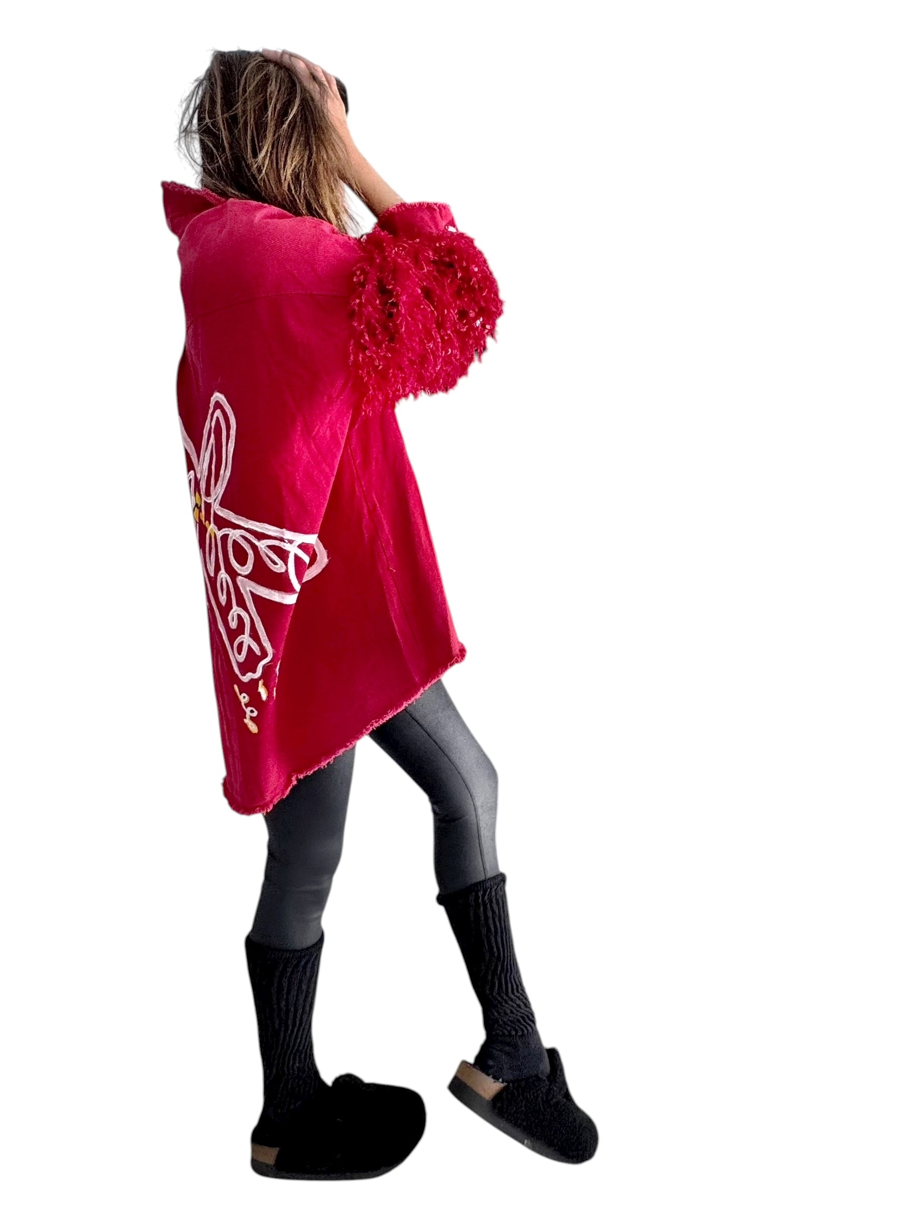 'Bite Me' Painted Jacket