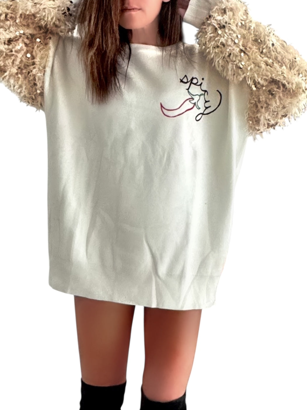 'Spicy' Painted Knit Sweater