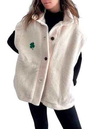 'Clover Kisses' Painted Vest