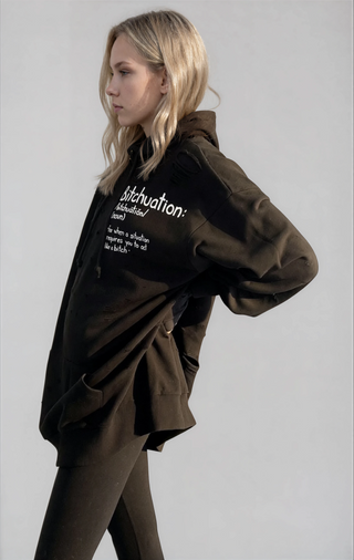 'B*tchuation' Painted Hoodie