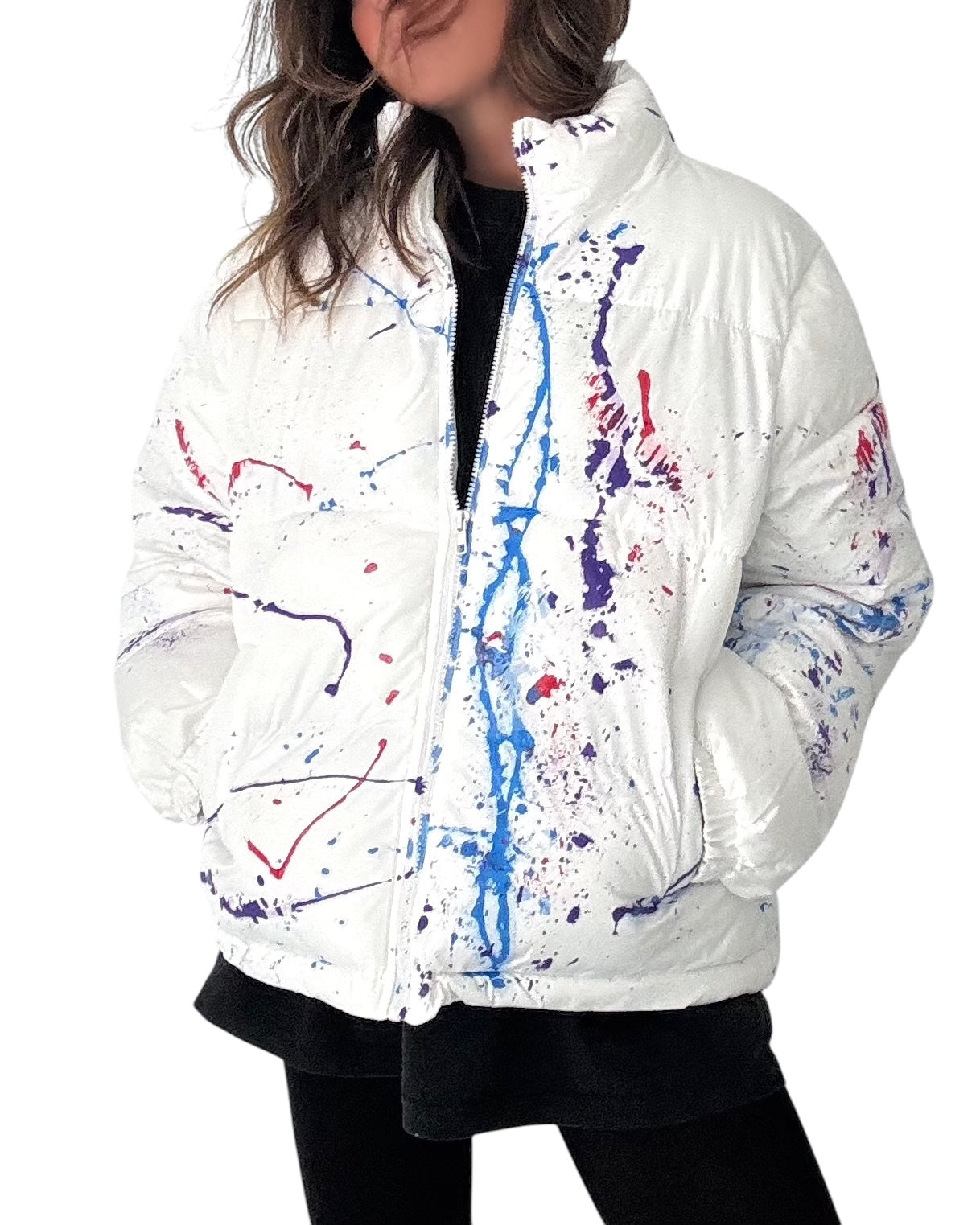 'Hot Mess' Painted Lightweight Puffer