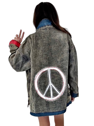 'Patchwork & Peace' Painted Jacket