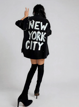 'NYC' Painted Jacket
