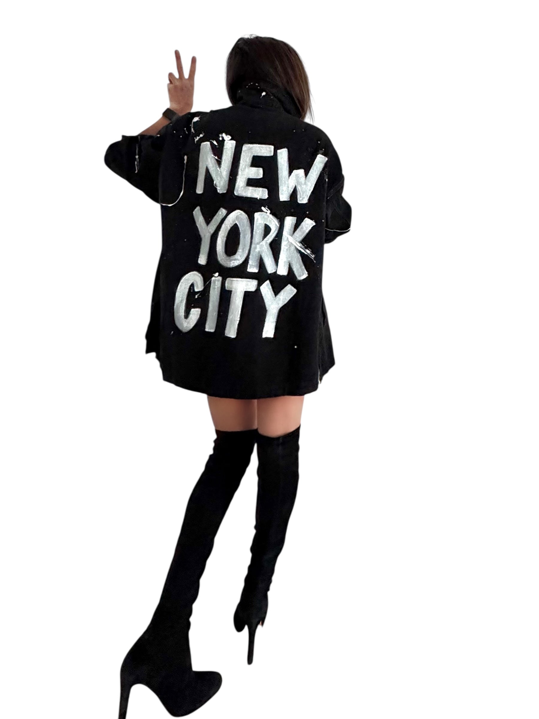 'NYC' Painted Jacket